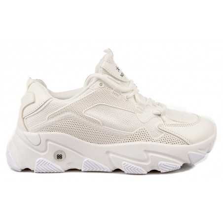 Sportowe sneakersy na grubej podeszwie białe r 38