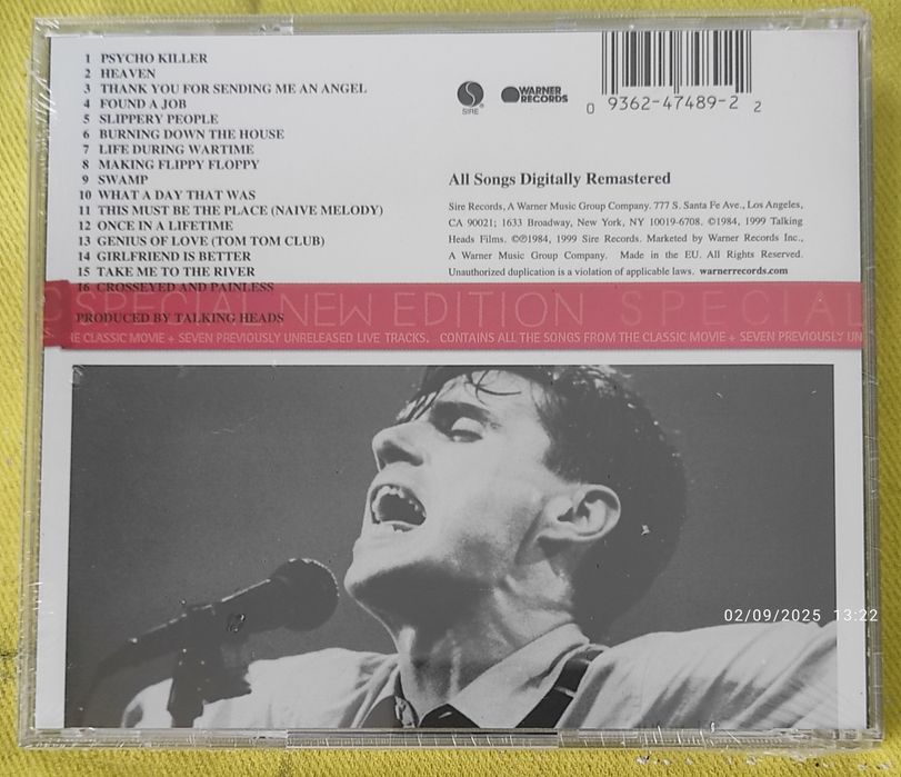 Talking Heads - Stop Making Sense CD Special Edition