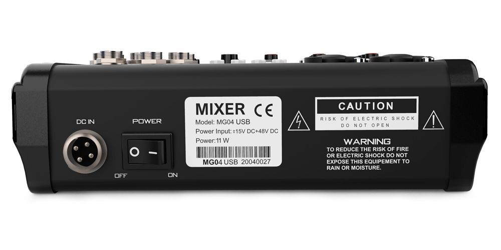 Mesa mistura Audibax MG04 USB, Bluetooth, MP3, USB Rec e FX