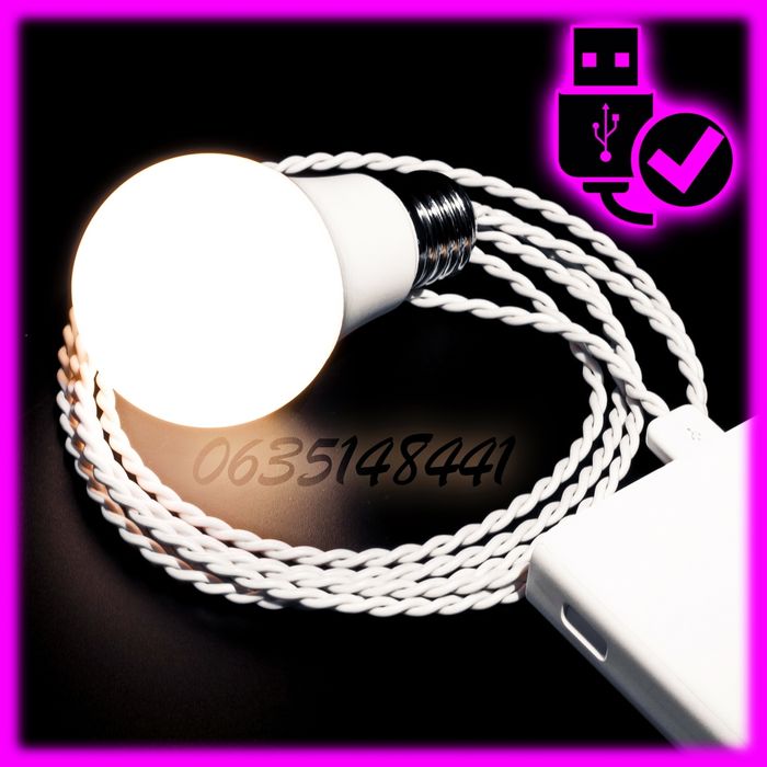 USB НАДІЙНА ПОТУЖНА лампа лампочка юсб портативная аварийная кемпинга