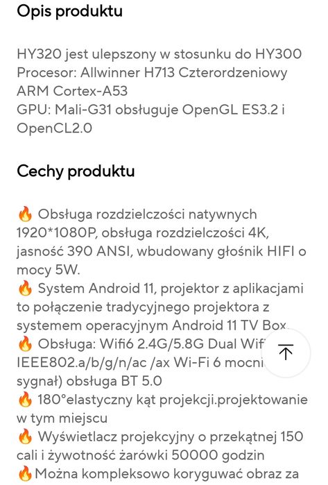 Projektor Android Smart