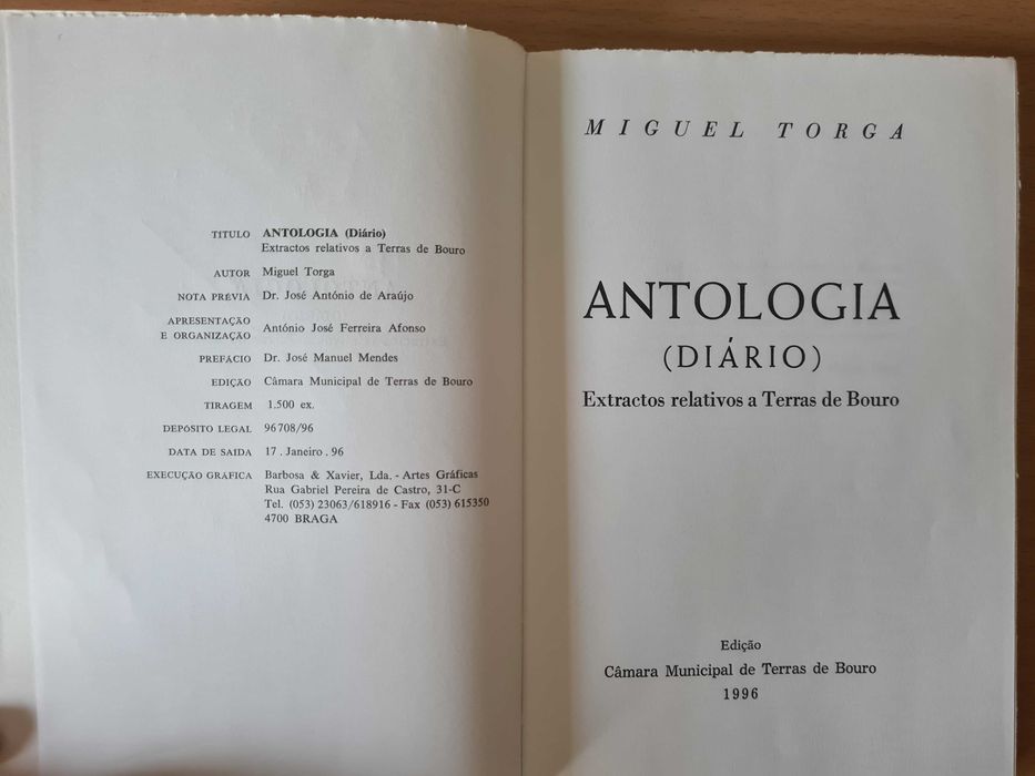 Livro "Antologia (Diário)" de Miguel Torga