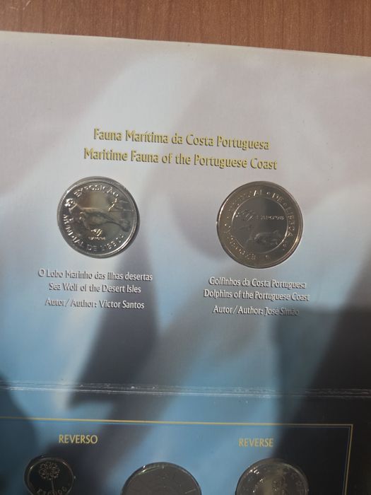 Coleção de 9 moedas "Brilliant Uncirculated" da Expo '98 de Lisboa
