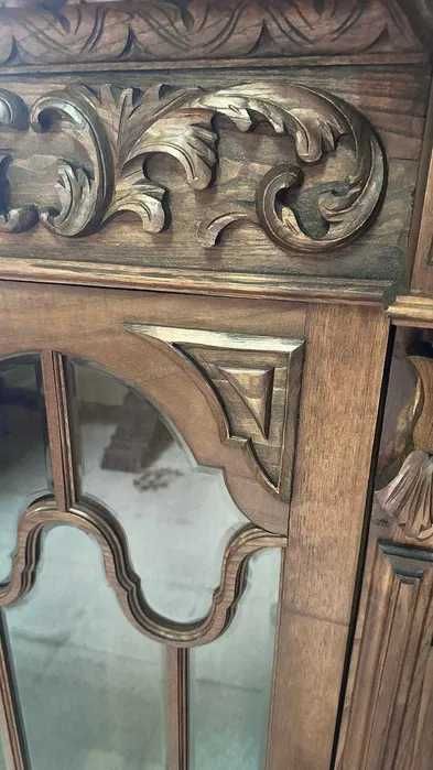 Mobília de sala de jantar clássica - Madeira Maciça entalhada à mão