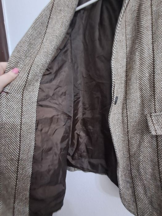 Blaser castanho/creme