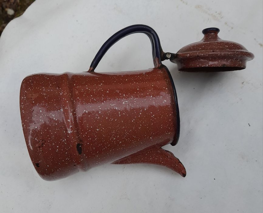 Vintage cafeteira esmalte anos 40