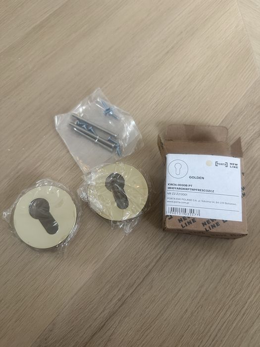 Złota rozeta PORTA do drzwi, na klucz KW26-0030B PT