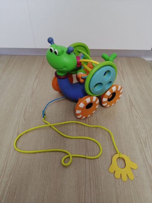 Развивающая музыкальная игрушка, каталка + пальчиковый лабиринт Улитка