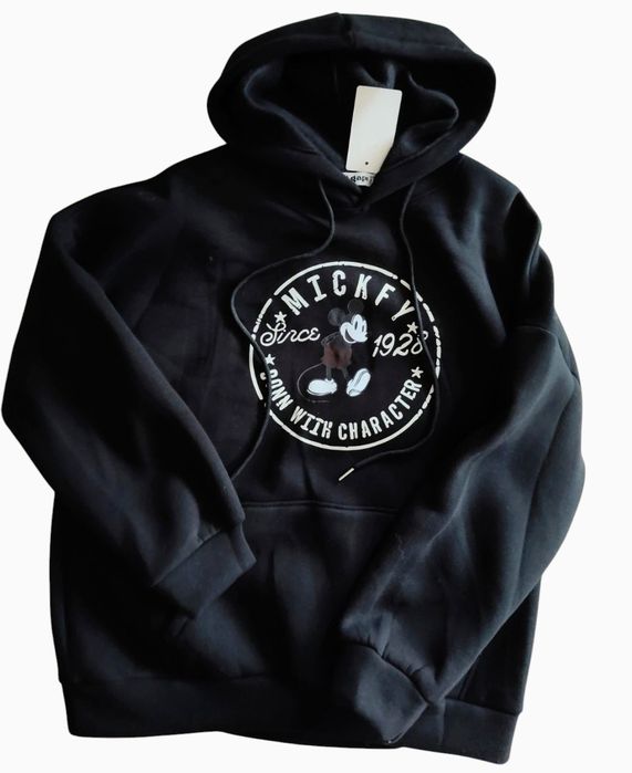 Bluza damska Basic z kapturem ocieplana