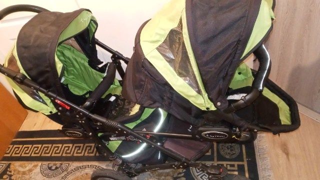 Wózek podwojny  baby active  zadbany
