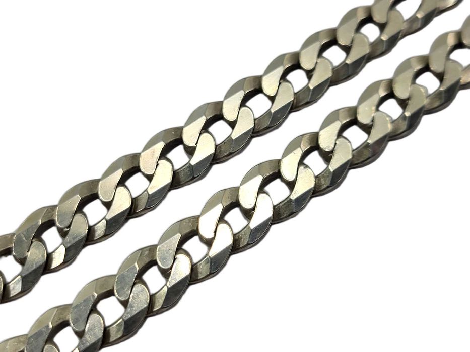 Solidny srebrny łańcuszek męski 925 splot pancerka długość 56,5 cm
