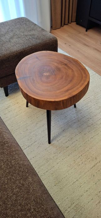 Stoliki kawowy z plastra drewna. Handmade.