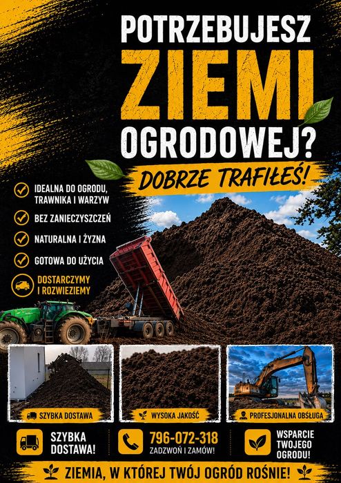 Ziemia ogrodowa z transportem