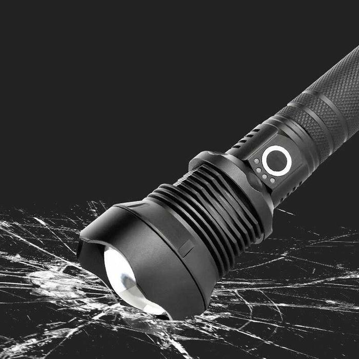 LATARKA Akumulatorowa Mocna Jasna LED COB USB MEGA ZOOM XH P 160