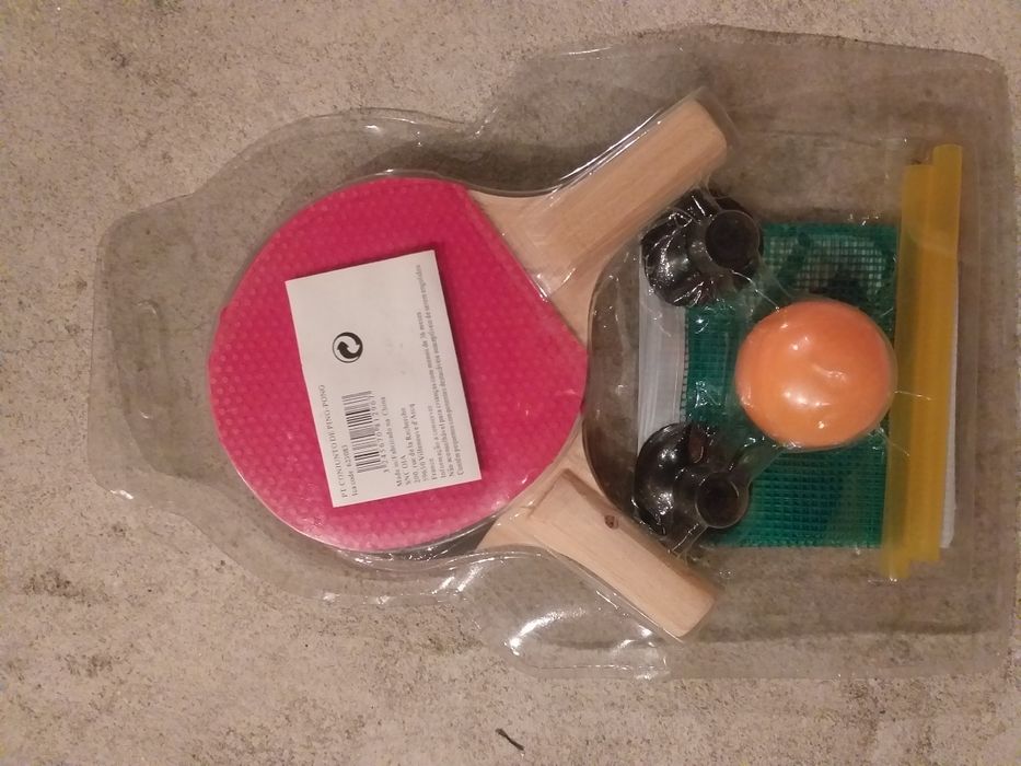 Conjunto de ping pong mini com bolas e rede