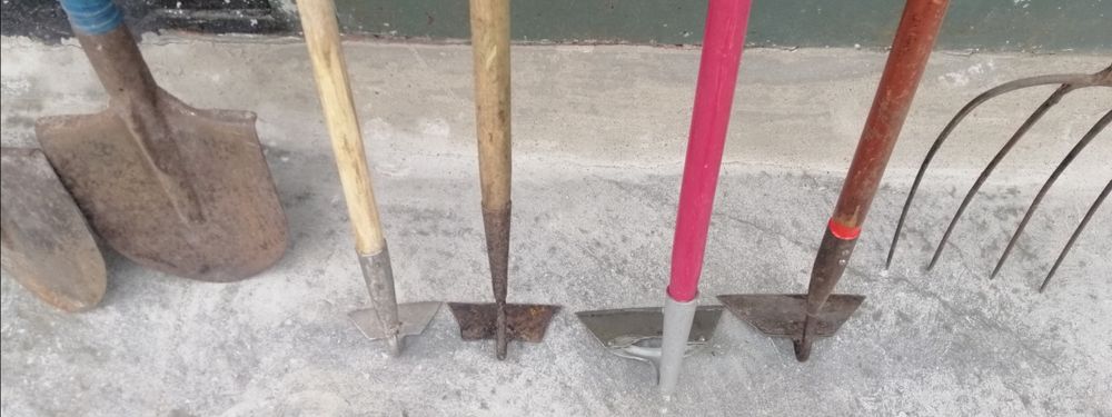 Лопаты, грабли, сапы, вила металлические