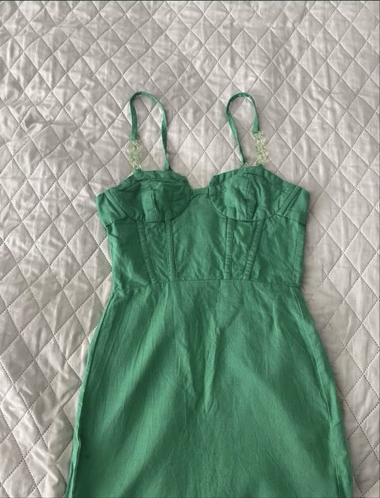 Сукня zara міні в зеленому кольорі