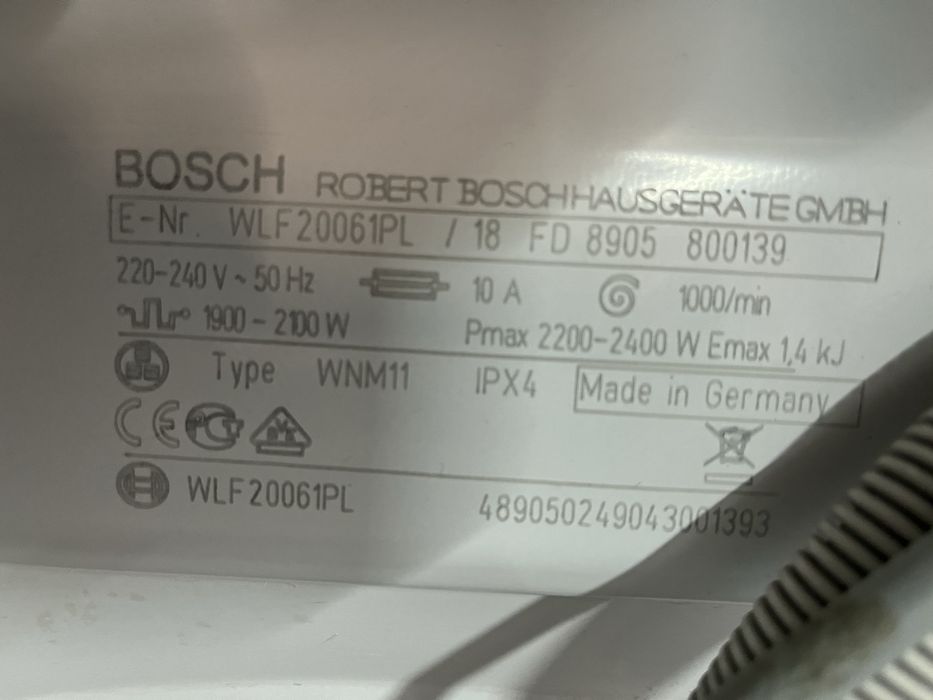 Pralka BOSCH 40cm 5kg 1000ob |12msc |BD stan |Dowóz