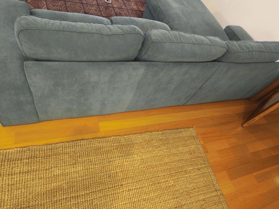 Sofá IKEA KIVIK turquesa - chaise longue 3 lugares - praticamente novo