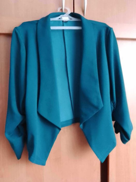 Bolerko-żakiet-szmaragdowy