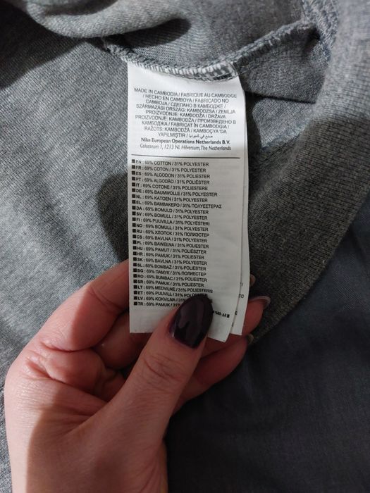 Bluza nike ciemno szara r.M