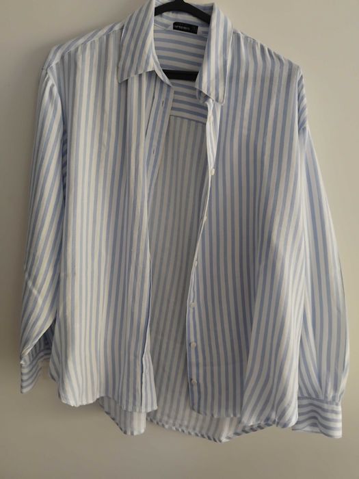 Camisa efeito linho stradivarius
