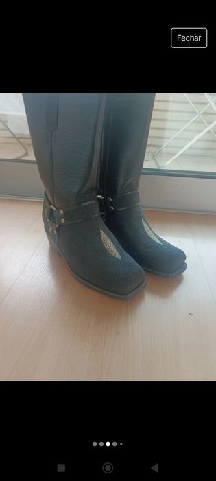 Botas de couro de arraia legítimo