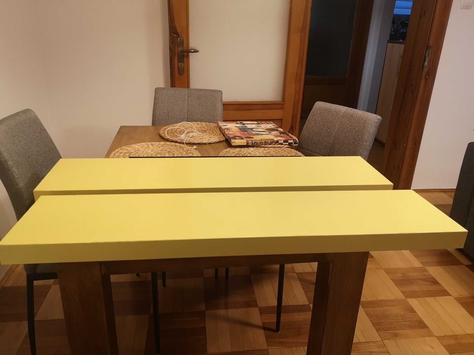 Żółta półka ścienna IKEA Lack 110x26cm