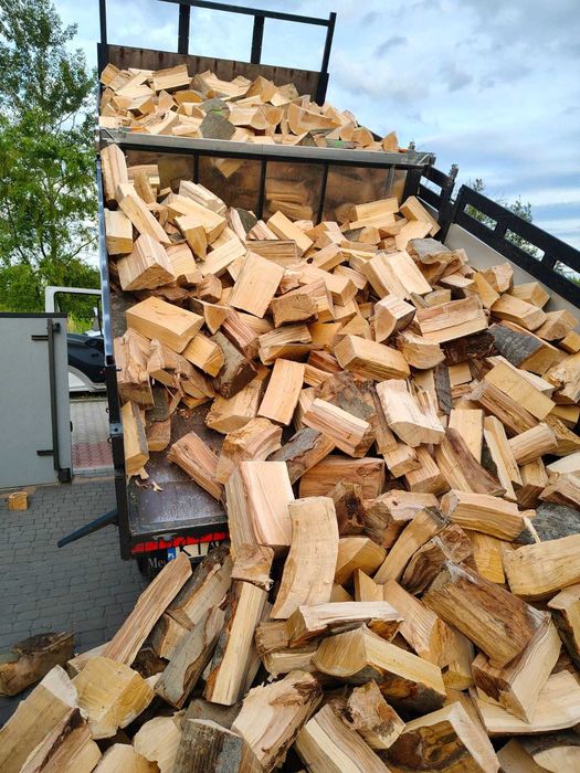Drewno Opałowe Kominkowe Buk Grab Sezonowany Transport