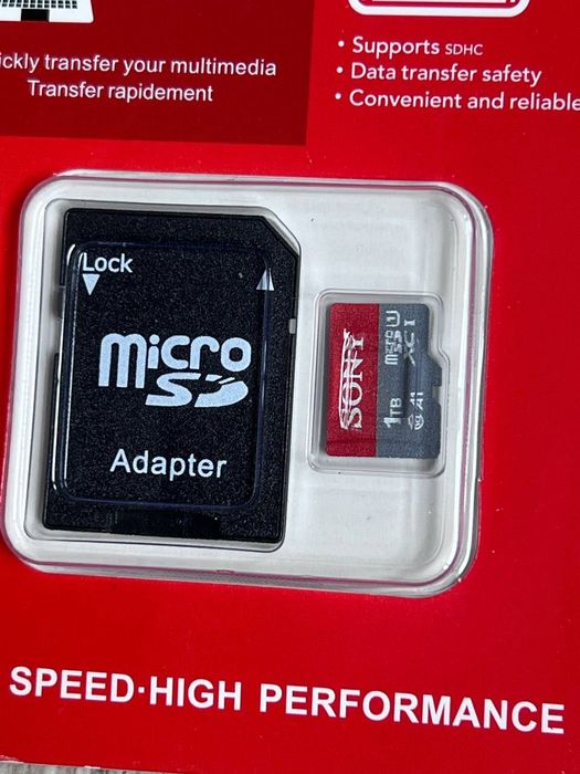 Флешка 1TB Карта пам’яті Sony microSD 1TB A1 + SD адаптер