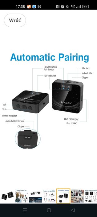 Lococo , bezprzewodowy mikrofon do przypinania