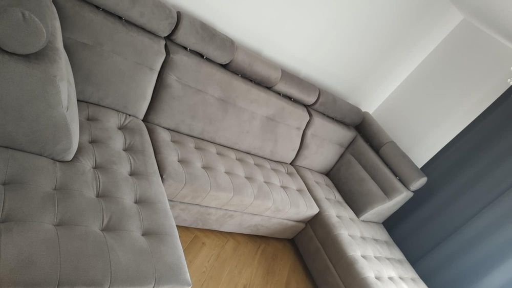 Sofa wypoczynek z funkcja spania oraz pojemnikiem