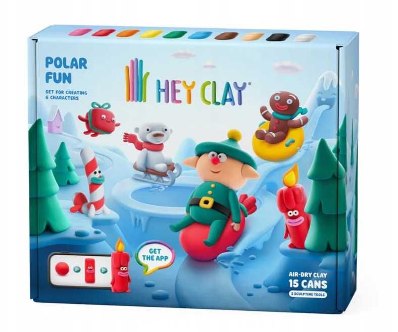 Hey Clay Masa Plastyczna Piankolina Zestaw Kreatywny Polarna