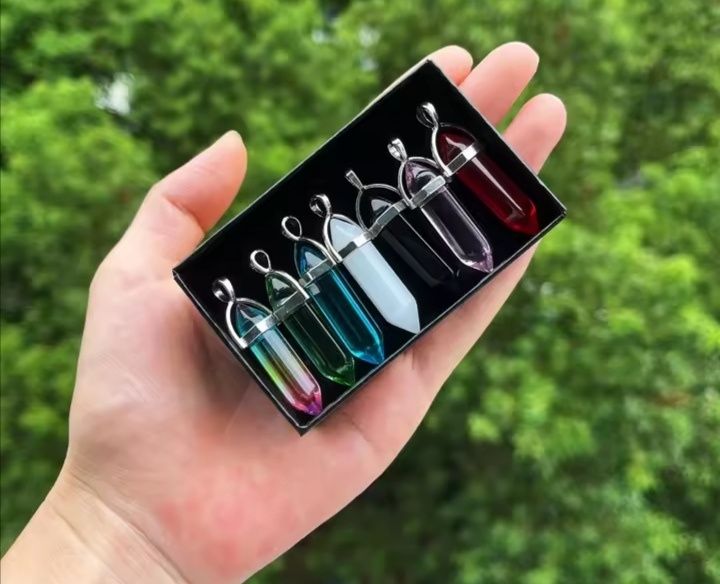 Caixa com 7 Pingentes Chakra, Cura Reiki, Yoga  - Portes Grátis