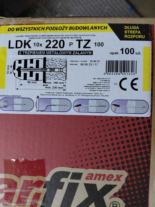 Łączniki tworzywowe, kołki metalowe do styropianu