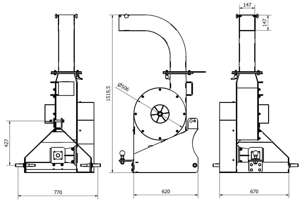 Odkurzacz liści nieczystości do ciągnika ssawa Nowy Raty dostawa