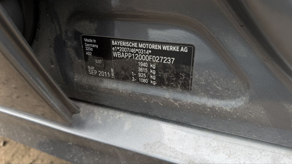 Bmw 320d silnik 2.0d 2011r,Anglik