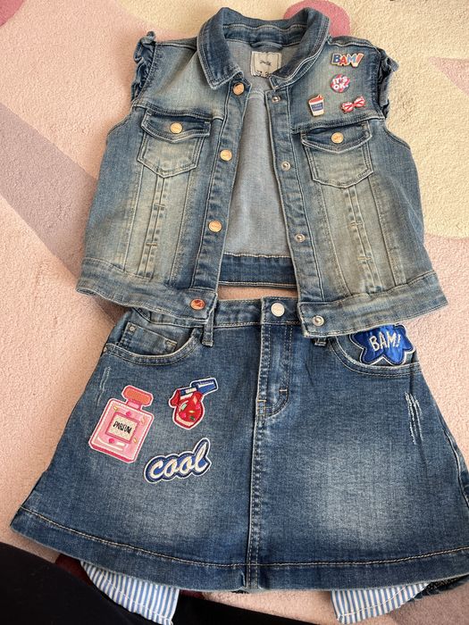 Zestaw paka ubranek dla dziewczynki 45szt mayoral zara smyk 122 128