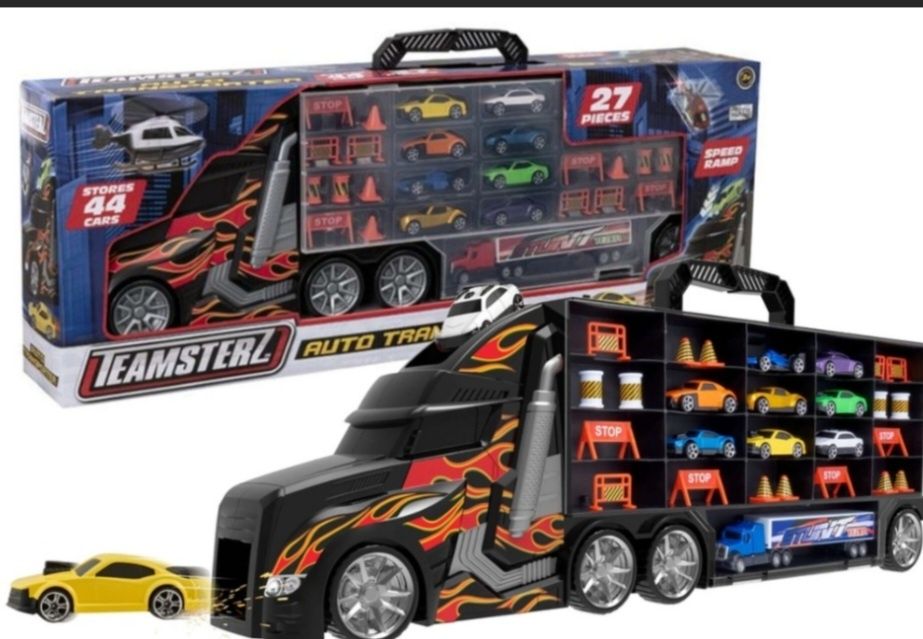 HTI Teamsterz Mega Transporter + 8 autek zabawka