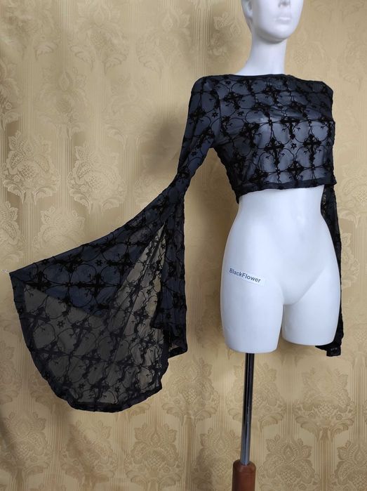 siateczkowa bluzka krzyże goth alternative lolita