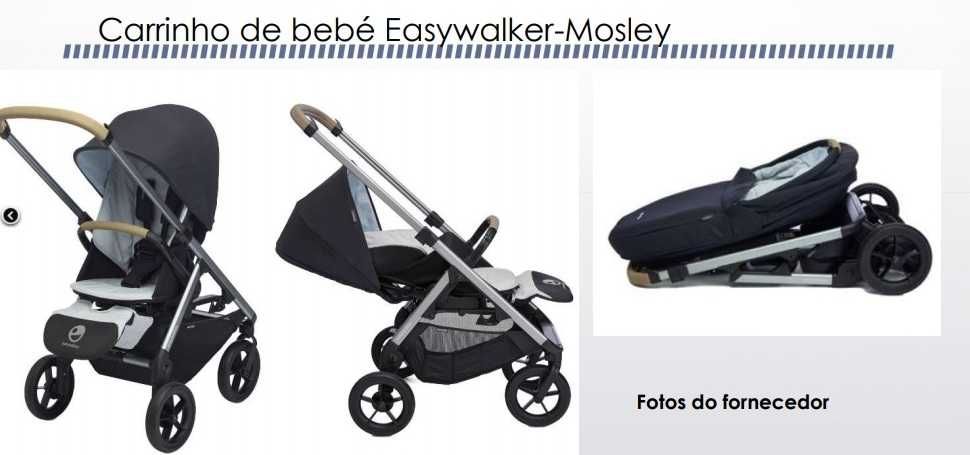 Carrinho de Bebé Easywalker-Mosley + BabyCoque Besafe + Acessórios