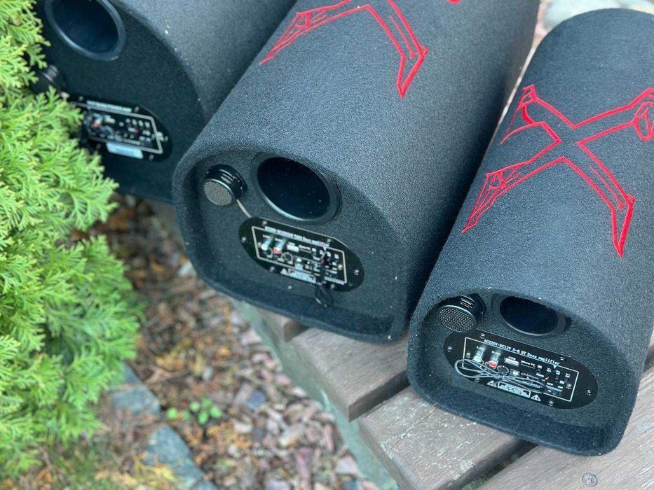 Активный сабвуфер. Бочка саб. Колонка. Сабуфер в машину 12/220v.