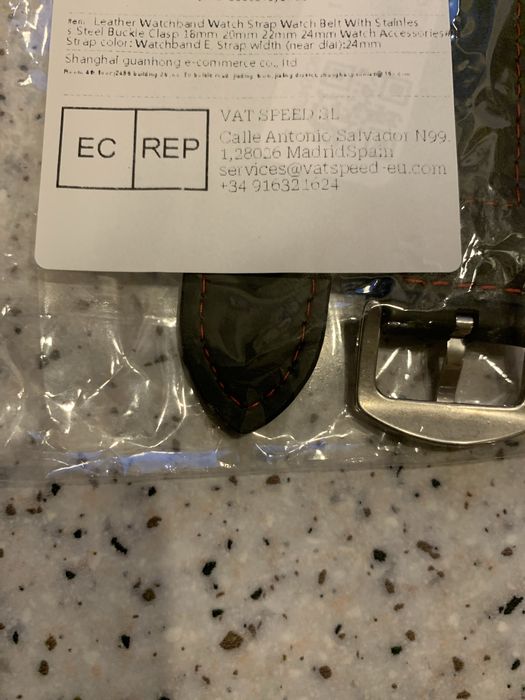 Кожаный ремешок для часов 20, 24 мм