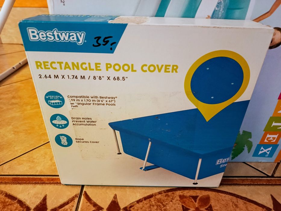 Pokrywa do basenu prostokątnego 2,64 x  1,74 m