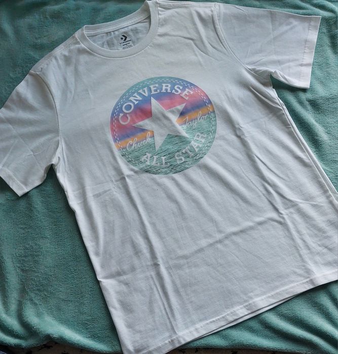 Biały t shirt Converse