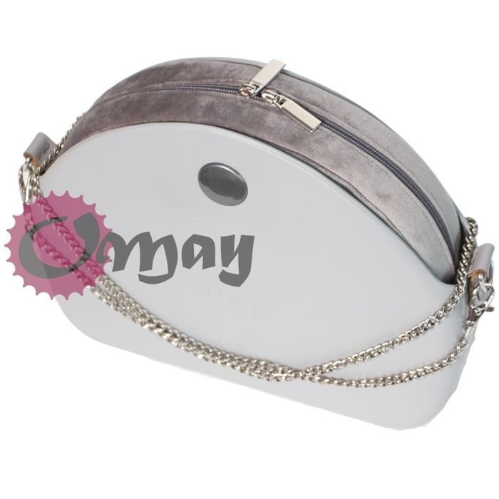 organizer OBAG MOON LIGHT welur szary velvet 2 kieszenie wkład OMAY.pl