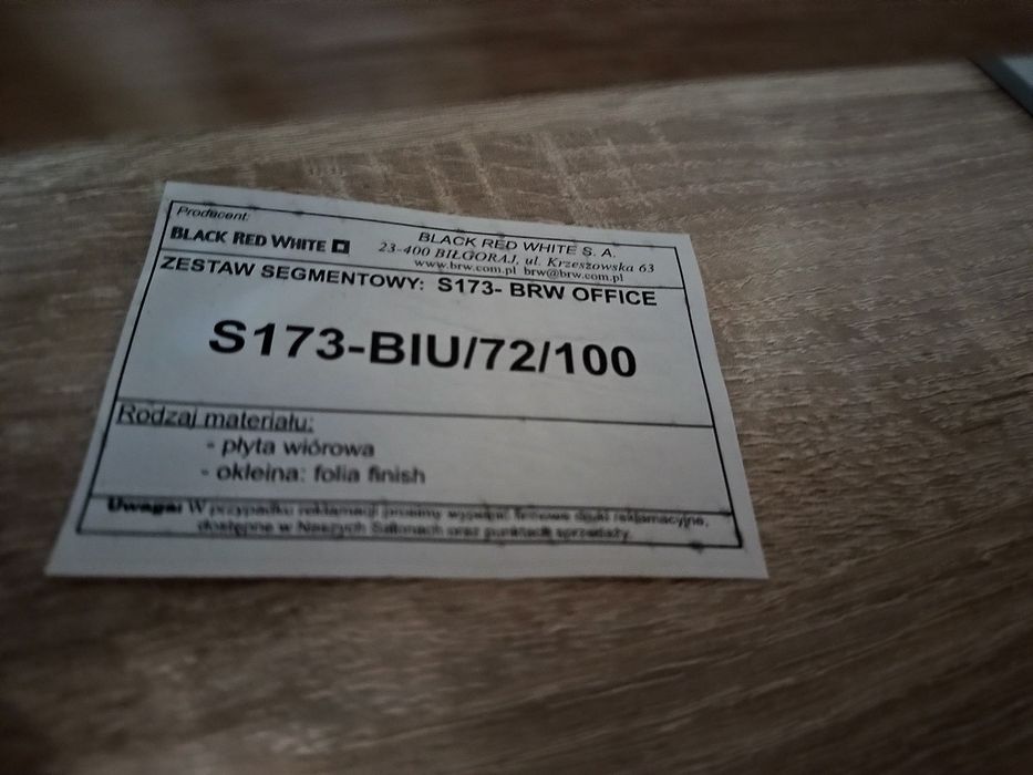 Komplet mebli biurowych BRW seria OFFICE jak nowe