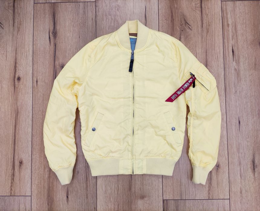 Alpha Industries damska żółta kurtka bomberka flyers w rozmiarze L