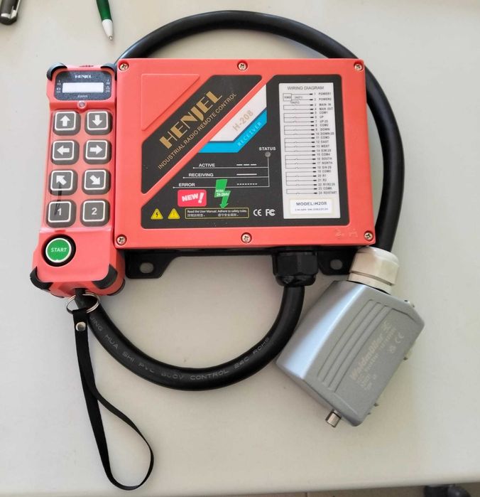 Comando via rádio para gruas