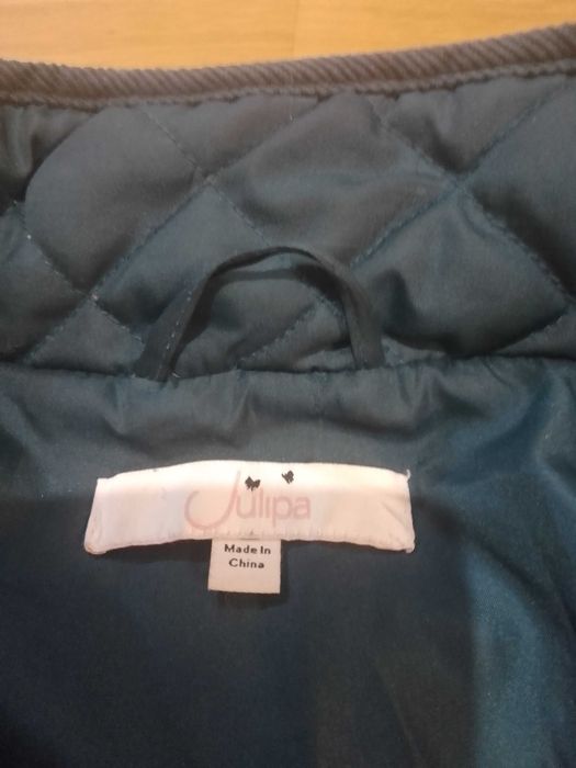 Wiosenna kurtka na zamek 54 ocieplana ciemna zieleń